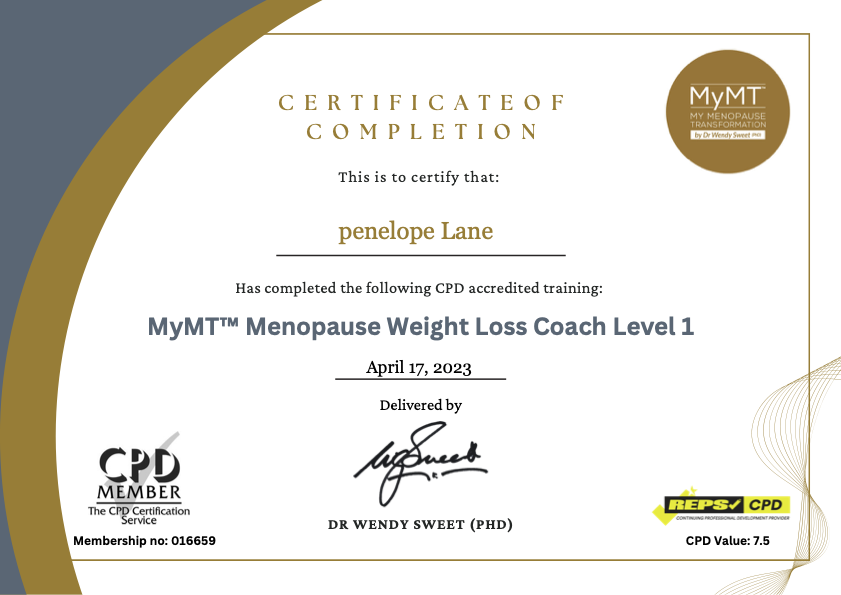 Menopause Weight Loss Coach BLANK 2022